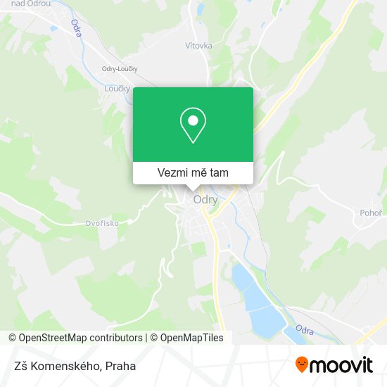 Zš Komenského mapa