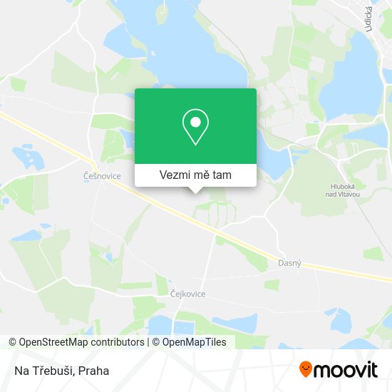 Na Třebuši mapa