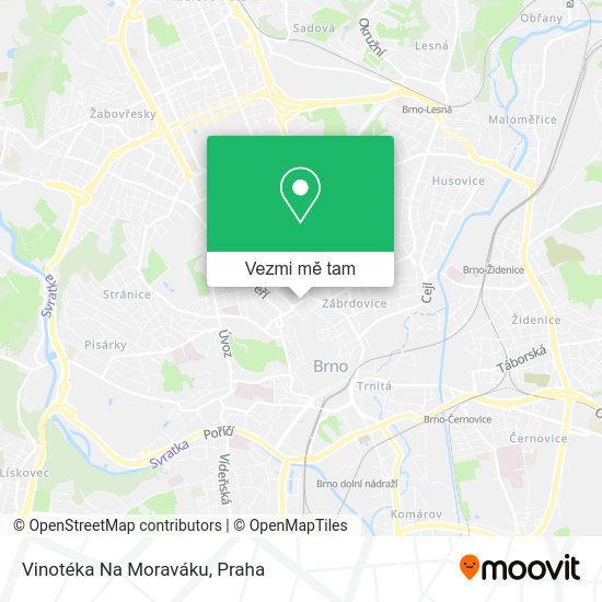 Vinotéka Na Moraváku mapa