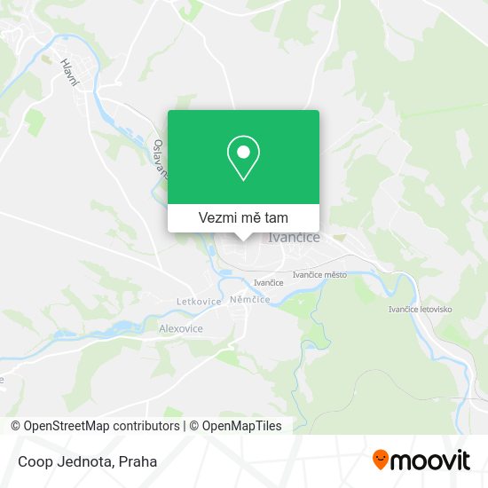 Coop Jednota mapa