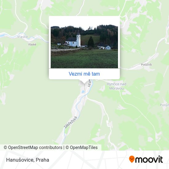 Hanušovice mapa