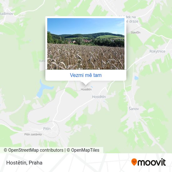 Hostětín mapa