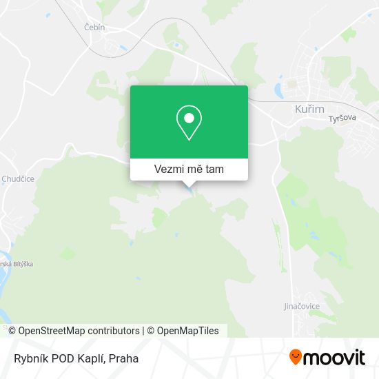 Rybník POD Kaplí mapa