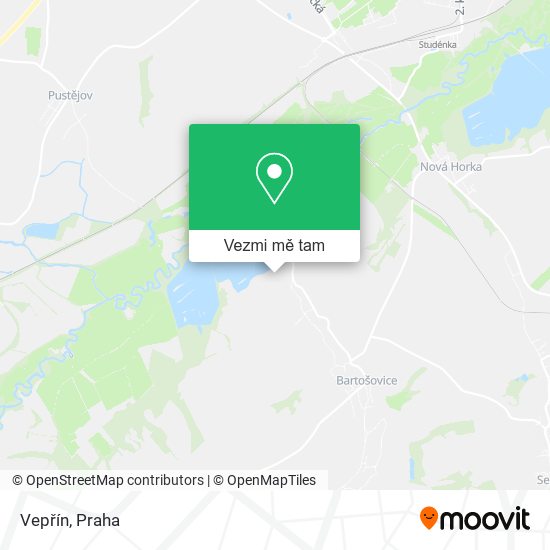Vepřín mapa