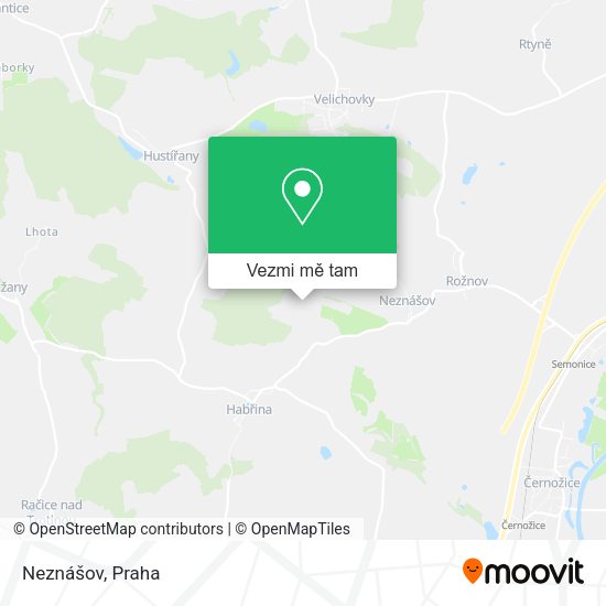 Neznášov mapa