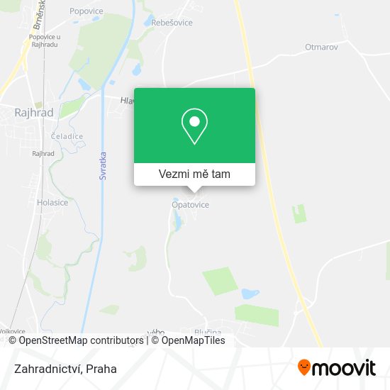 Zahradnictví mapa