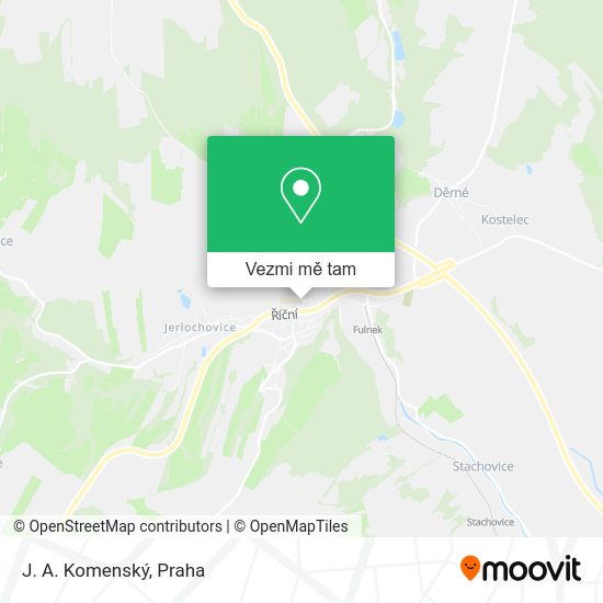 J. A. Komenský mapa