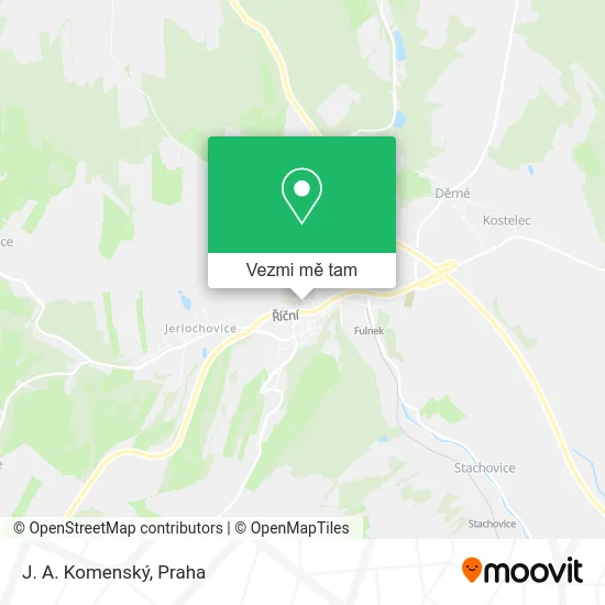 J. A. Komenský mapa