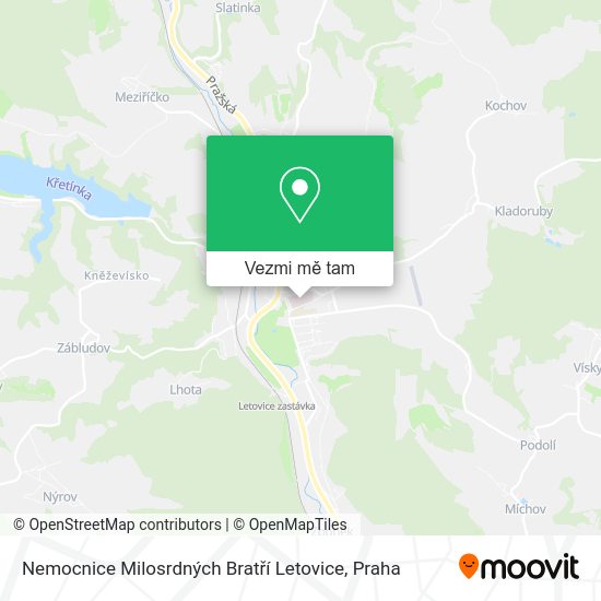 Nemocnice Milosrdných Bratří Letovice mapa