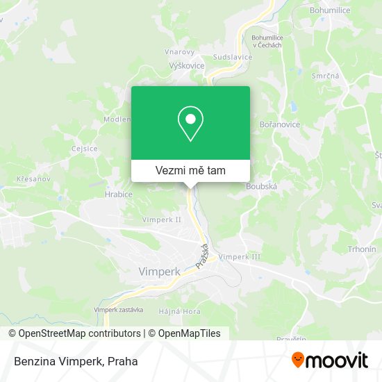 Benzina Vimperk mapa