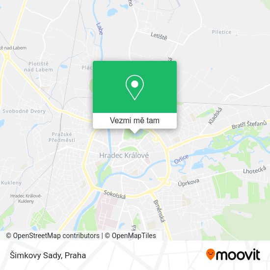 Šimkovy Sady mapa