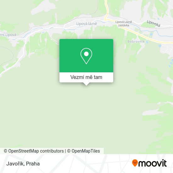 Javořík mapa