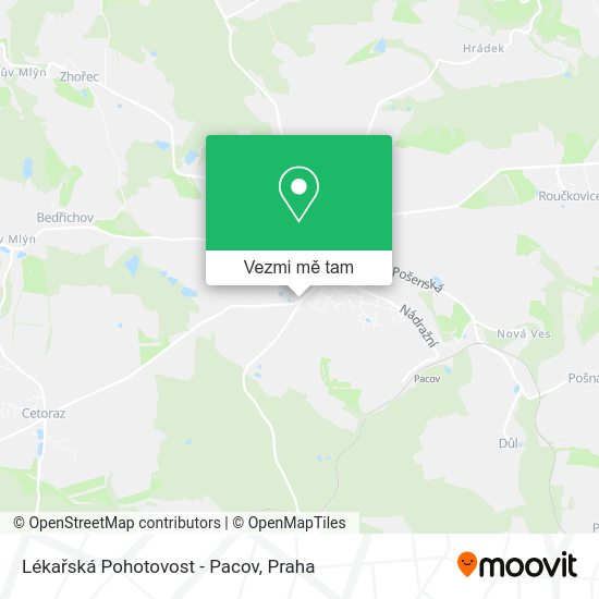 Lékařská Pohotovost - Pacov mapa