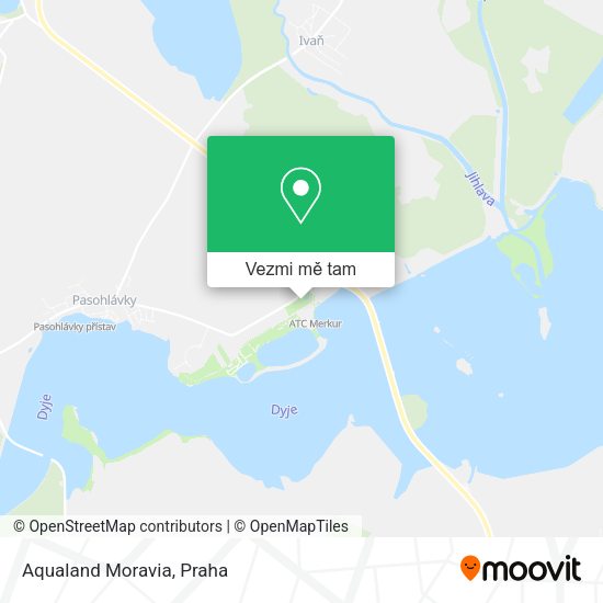 Aqualand Moravia mapa