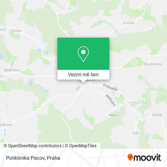 Poliklinika Pacov mapa