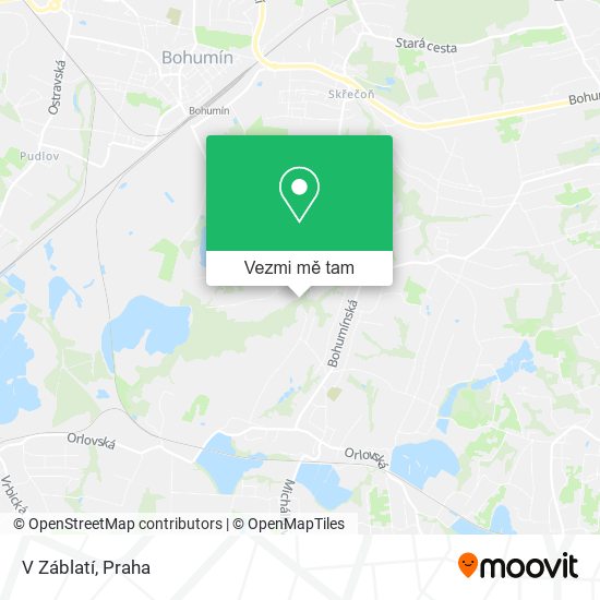 V Záblatí mapa