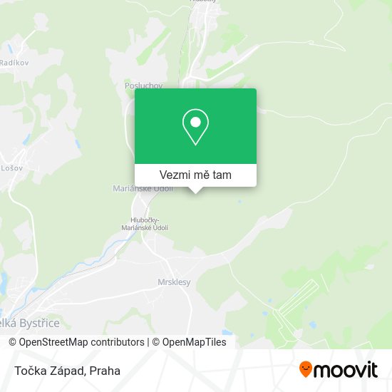 Točka Západ mapa