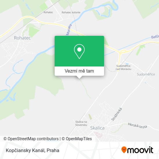 Kopčiansky Kanál mapa