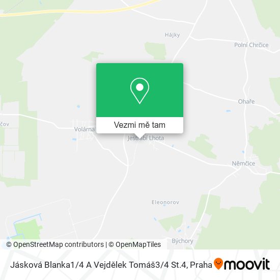 Jásková Blanka1 / 4 A Vejdělek Tomáš3 / 4 St.4 mapa