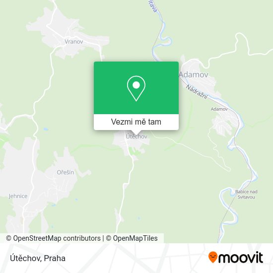 Útěchov mapa