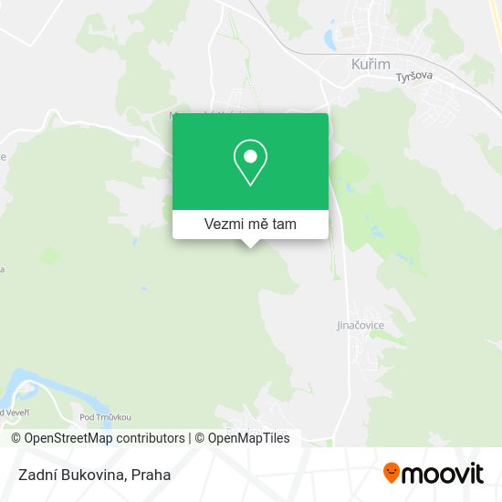Zadní Bukovina mapa