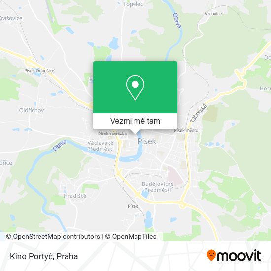 Kino Portyč mapa