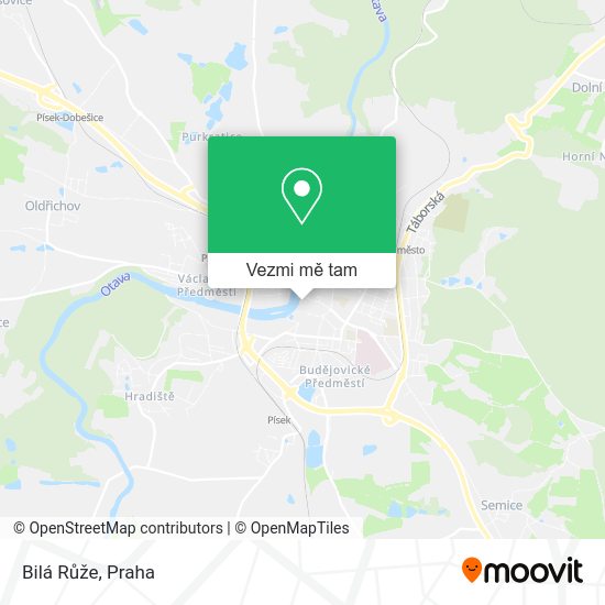 Bilá Růže mapa