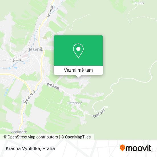 Krásná Vyhlídka mapa