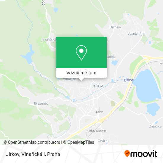 Jirkov, Vinařická I mapa