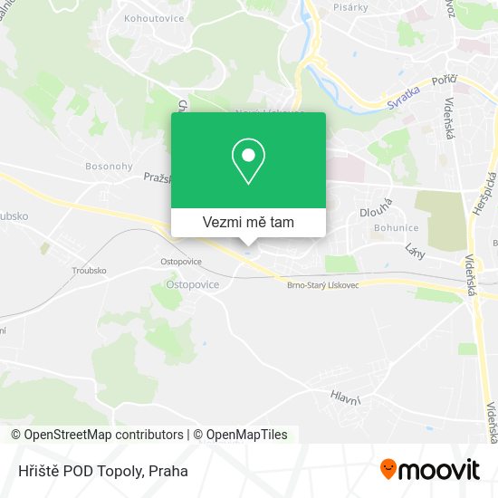 Hřiště POD Topoly mapa