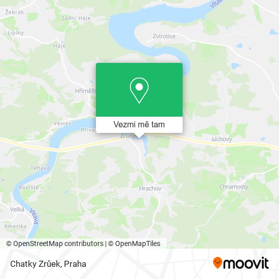 Chatky Zrůek mapa