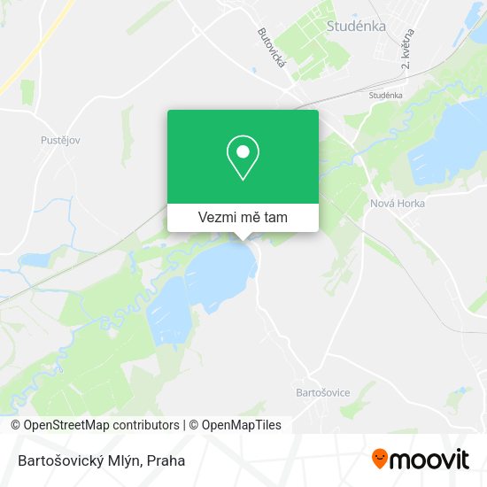 Bartošovický Mlýn mapa