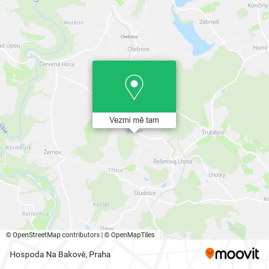 Hospoda Na Bakově mapa