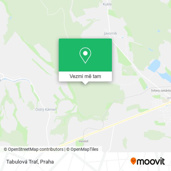Tabulová Trať mapa