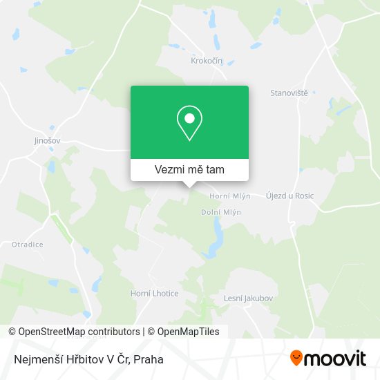 Nejmenší Hřbitov V Čr mapa