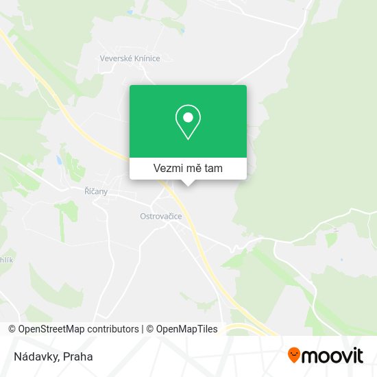 Nádavky mapa