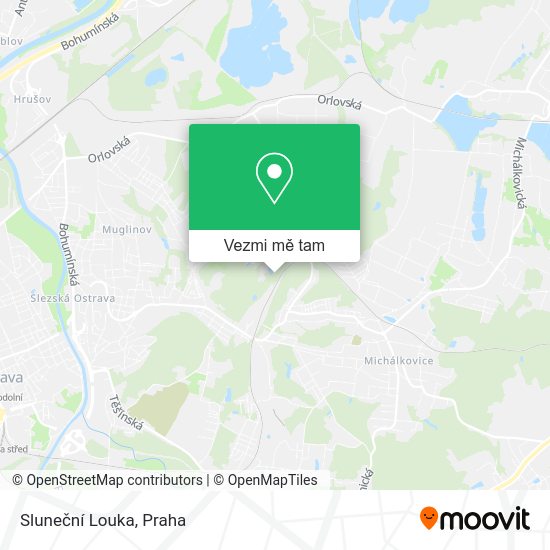 Sluneční Louka mapa