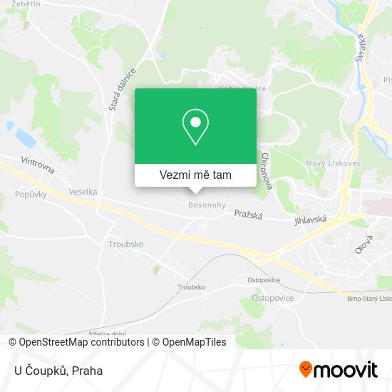 U Čoupků mapa
