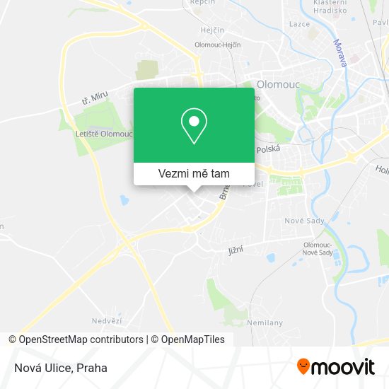 Nová Ulice mapa
