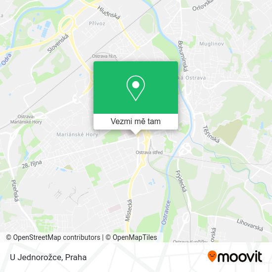 U Jednorožce mapa