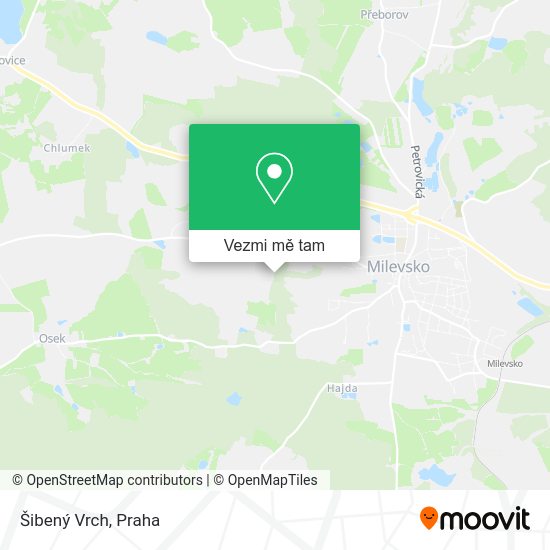 Šibený Vrch mapa