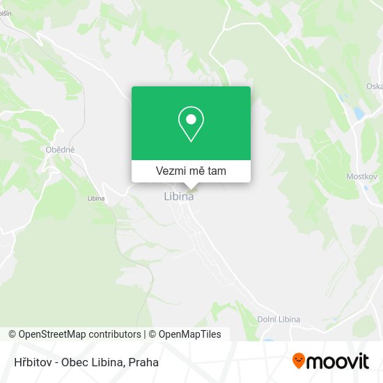 Hřbitov - Obec Libina mapa