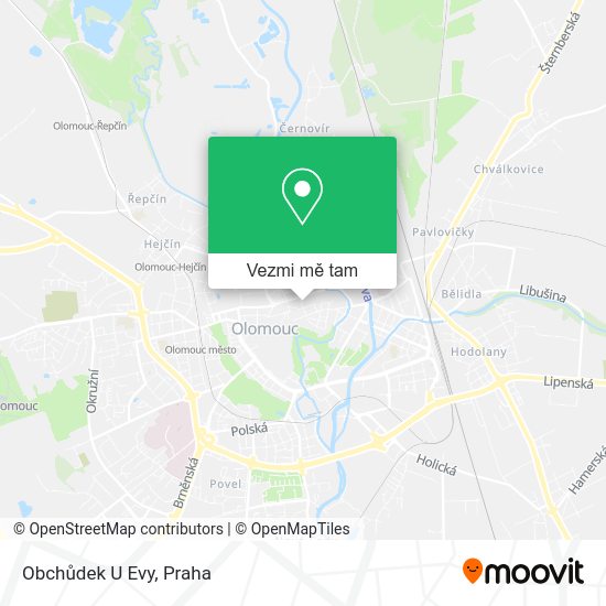 Obchůdek U Evy mapa
