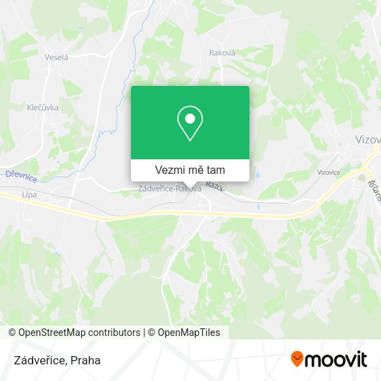 Zádveřice mapa