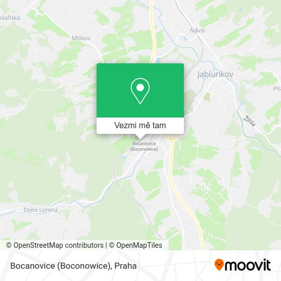 Bocanovice (Boconowice) mapa