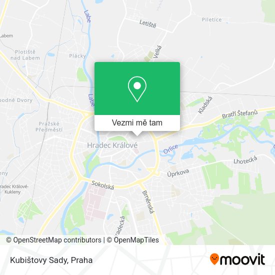 Kubištovy Sady mapa