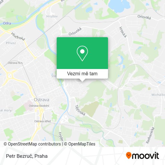 Petr Bezruč mapa