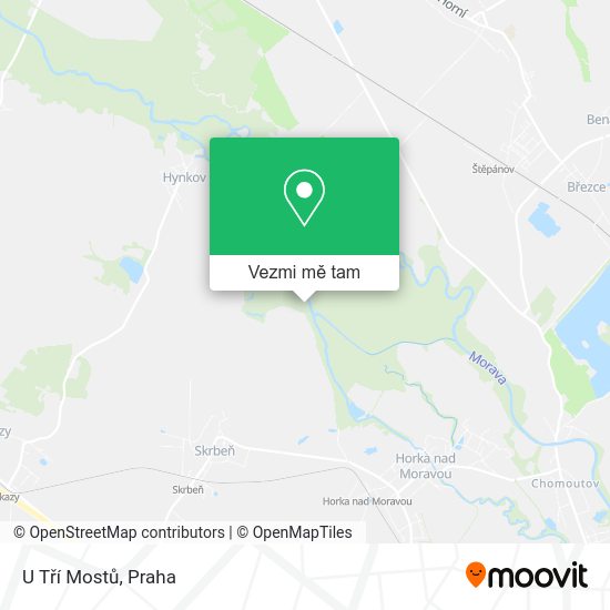 U Tří Mostů mapa
