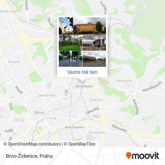 Brno-Židenice mapa