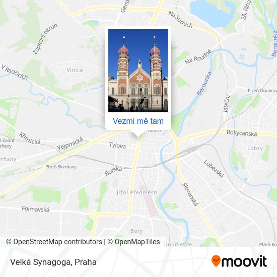 Velká Synagoga mapa